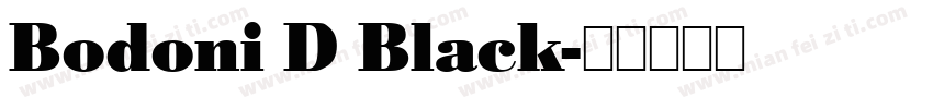Bodoni D Black字体转换